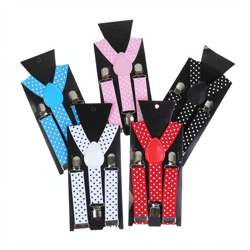 Men'S Formal Wear With Suspenders - Stylowe, elastyczne szelki w kropki z