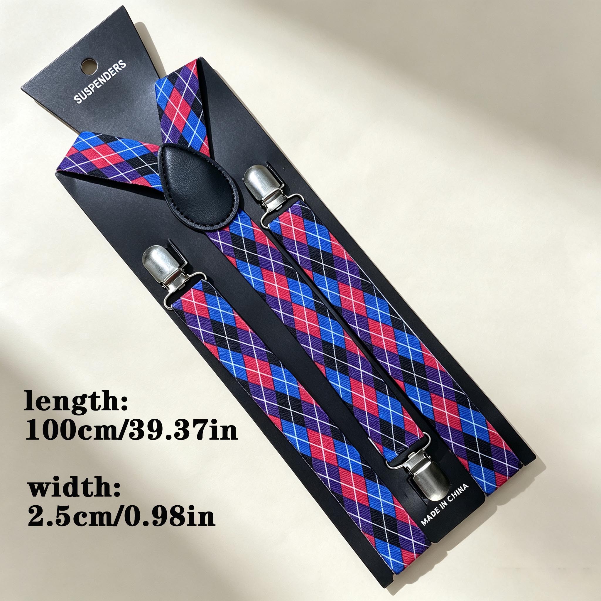 Fioletowe, w kratkę, retro, el – Men'S Formal Wear With Suspenders recenzja i cena